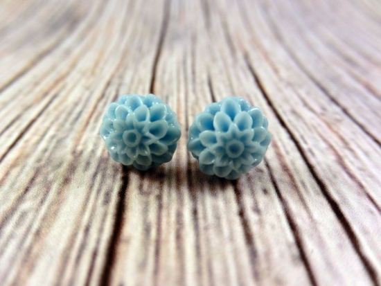 Ohrstecker Blume Harz Cabochon Aster Chrysantheme